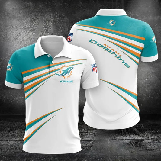 VIRAL EDITION - NEW CUSTOMIZED NFL19 MDP MIAMI DOLPHINS POLO, T-SHIRT & SHORT PANTS SET
