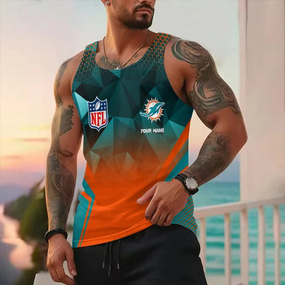 EXCLUSIVE EDITION - NEW CUSTOMIZED NFL19 MDP MIAMI DOLPHINS UNISEX TANK TOP