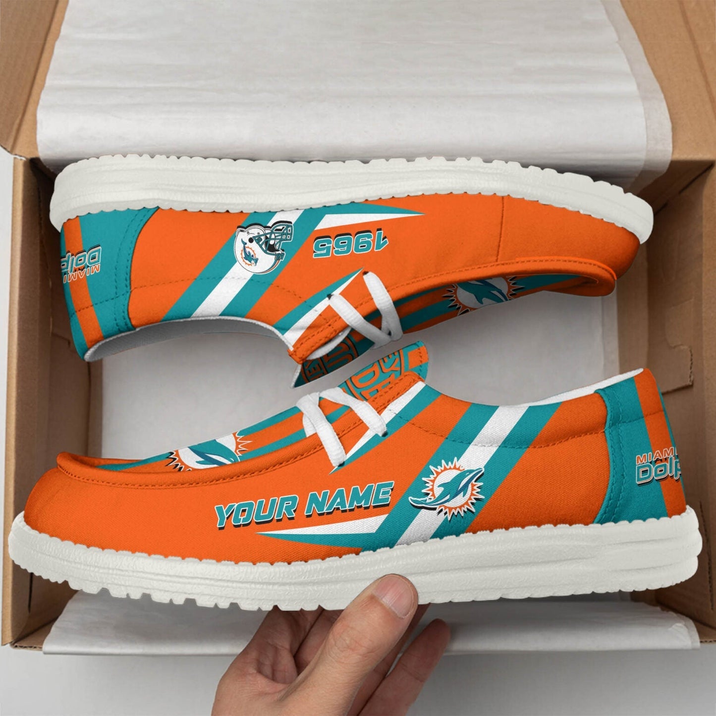 [SPECIAL OFFER] NEW CUSTOMIZED NFL19 MDP MIAMI DOLPHINS LOAFER SHOES