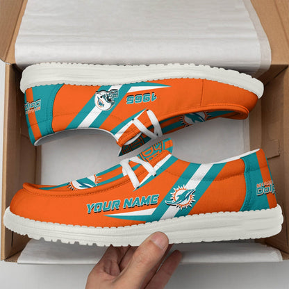[SPECIAL OFFER] NEW CUSTOMIZED NFL19 MDP MIAMI DOLPHINS LOAFER SHOES