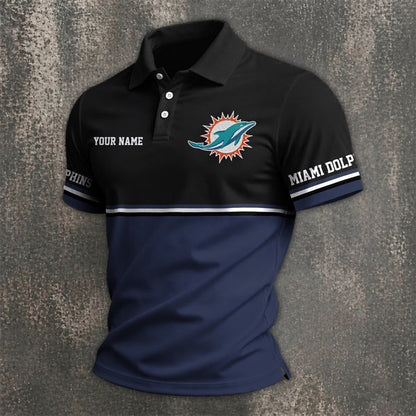 [SPECIAL OFFER] NEW CUSTOMIZED NFL19 MDP MIAMI DOLPHINS POLO SHIRT