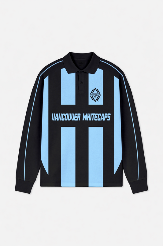 LIMITED EDITION - NEW CUSTOMIZED MLS19 VWF VANCOUVER WC FC LONG SLEEVE POLO