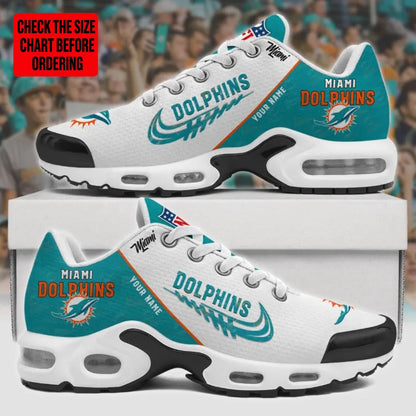 LIMITED EDITION - NEW CUSTOMIZED NFL19 MDP MIAMI DOLPHINS AIR MAX PLUS SNEAKERS