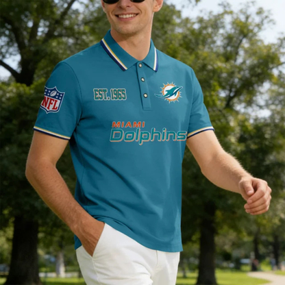 [SPECIAL OFFER] NEW CUSTOMIZED NFL19 MDP MIAMI DOLPHINS POLO SHIRT
