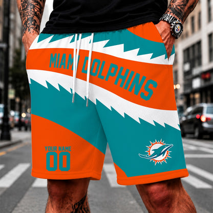 [SPECIAL OFFER] NEW CUSTOMIZED NFL19 MDP MIAMI DOLPHINS SHORT PANTS