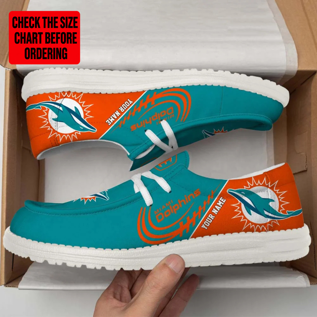 [SPECIAL OFFER] NEW CUSTOMIZED NFL19 MDP MIAMI DOLPHINS LOAFER SHOES