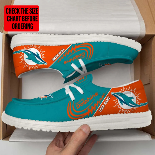 [SPECIAL OFFER] NEW CUSTOMIZED NFL19 MDP MIAMI DOLPHINS LOAFER SHOES