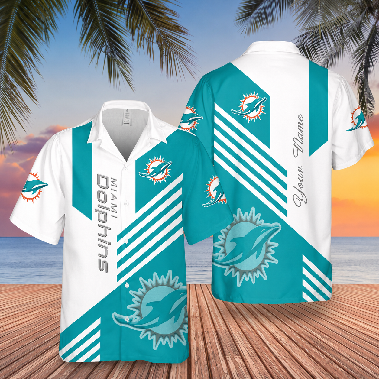 [SPECIAL OFFER] NEW CUSTOMIZED NFL19 MDP MIAMI DOLPHINS UNISEX HAWAIIAN SHIRT