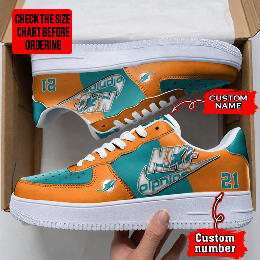 [SPECIAL OFFER] NEW CUSTOMIZED NFL19 MDP MIAMI DOLPHINS AF1 SHOES