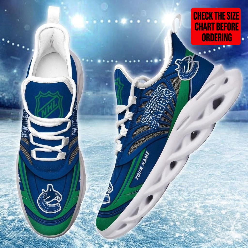 [SUPER SALE] NEW CUSTOMIZED NHL19 VCC VANCOUVER CANUCKS CLUNKY SNEAKERS