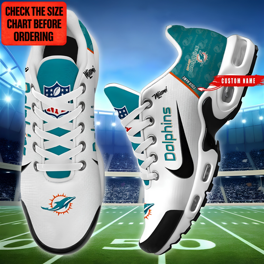 [SPECIAL OFFER] NEW CUSTOMIZED NFL19 MDP MIAMI DOLPHINS AIR MAX PLUS SNEAKERS