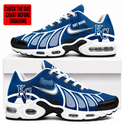 LIMITED EDITION - NEW CUSTOMIZED MLB19 KCR KANSAS CITY ROYALS AIR MAX PLUS SNEAKERS