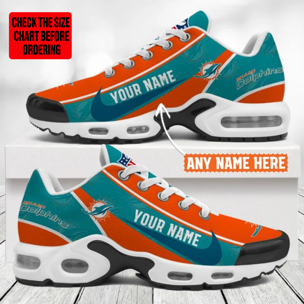 [SPECIAL OFFER] NEW CUSTOMIZED NFL19 MDP MIAMI DOLPHINS AIR MAX PLUS SNEAKERS