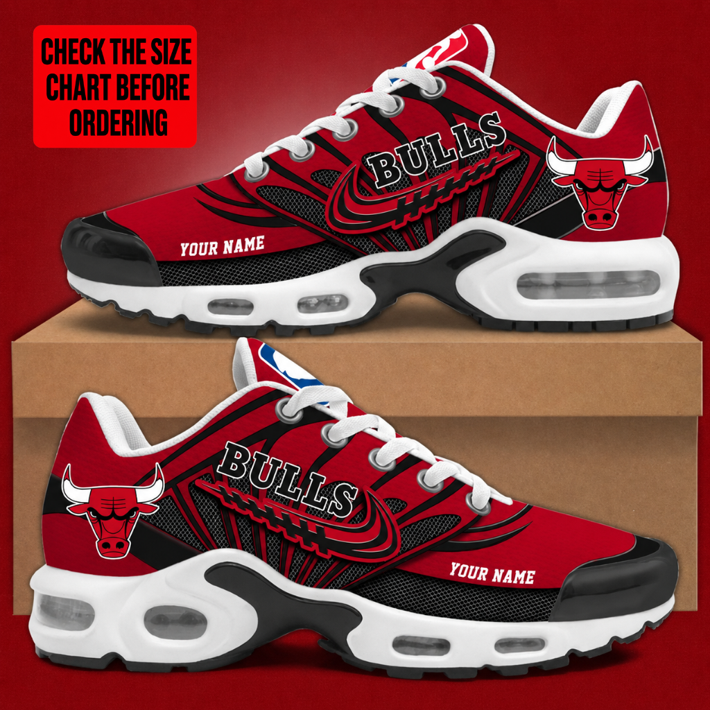 [HOT DEAL] NEW CUSTOMIZED NBA19 CBU CHICAGO BULLS AIR MAX PLUS SNEAKERS