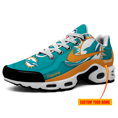 LIMITED EDITION - NEW CUSTOMIZED NFL19 MDP MIAMI DOLPHINS AIR MAX PLUS SNEAKERS