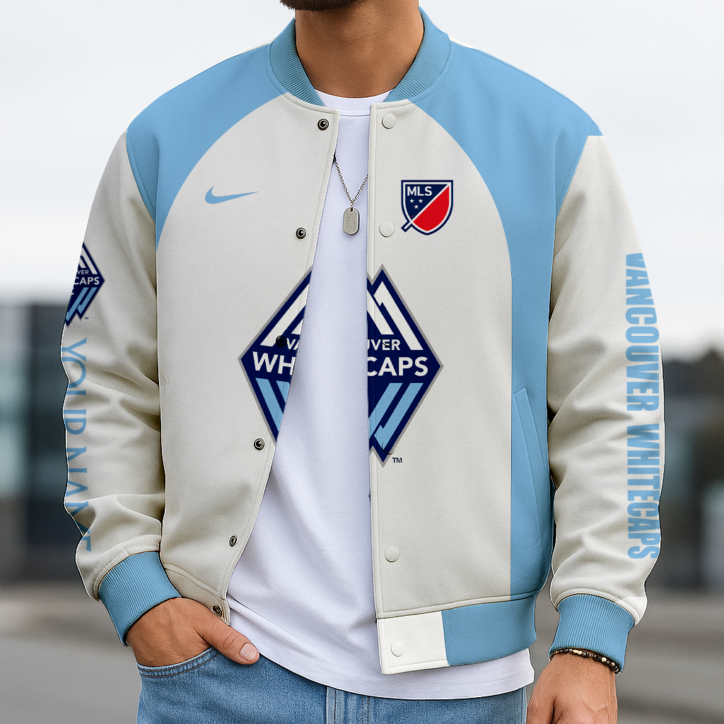LIMITED EDITION - NEW CUSTOMIZED MLS19 VWF VANCOUVER WC FC SATIN VARSITY & BASEBALL JACKET