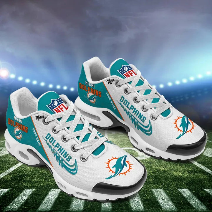 LIMITED EDITION - NEW CUSTOMIZED NFL19 MDP MIAMI DOLPHINS AIR MAX PLUS SNEAKERS