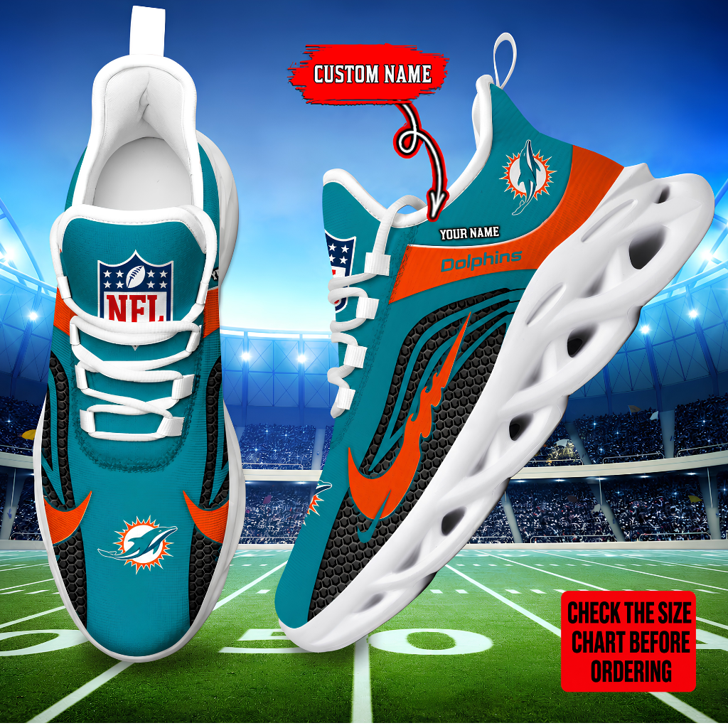 [SPECIAL OFFER] NEW CUSTOMIZED NFL19 MDP MIAMI DOLPHINS UNISEX CLUNKY SNEAKERS