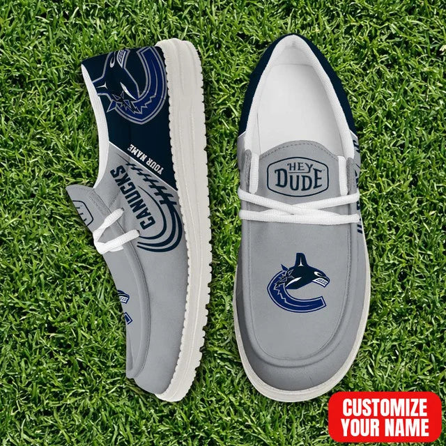 [SUPER SALE] NEW CUSTOMIZED NHL19 VCC VANCOUVER CANUCKS PREMIUM LOAFER SHOES