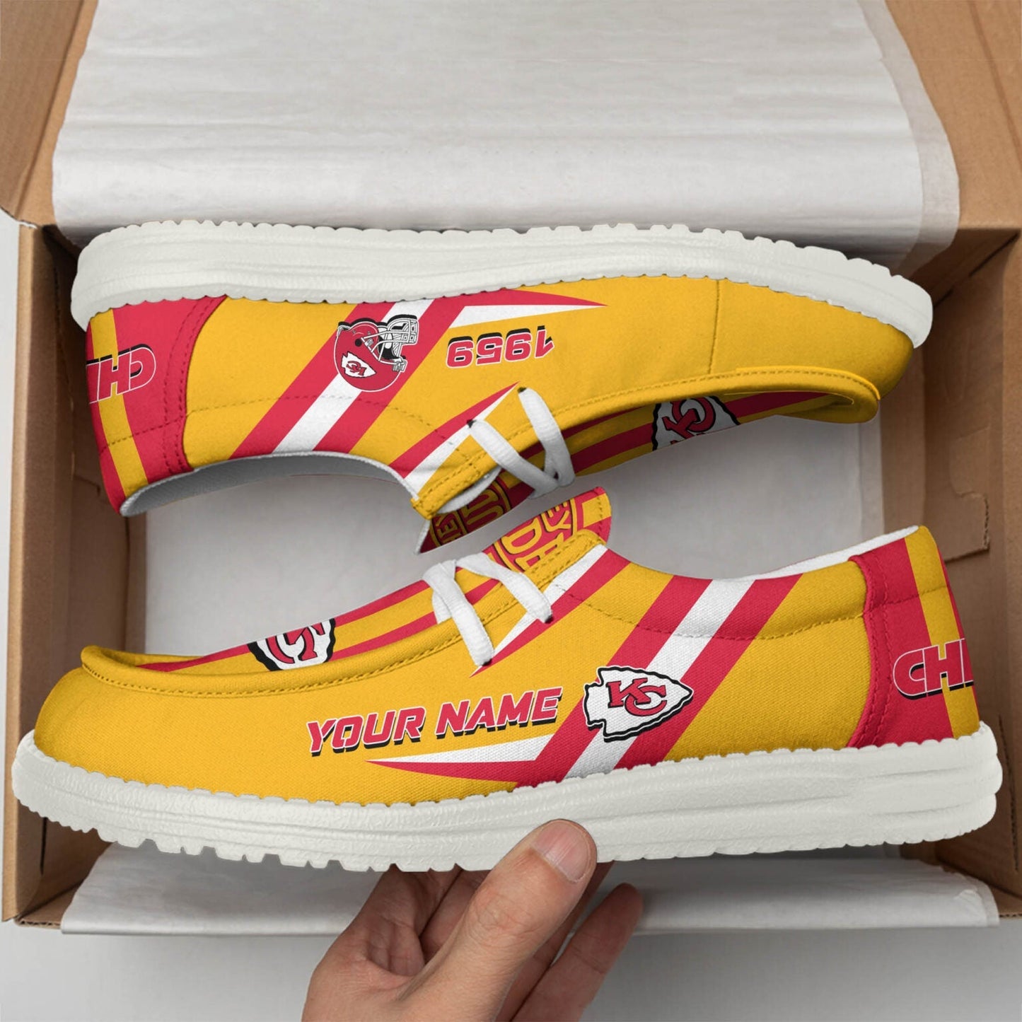 [SPECIAL OFFER] NEW CUSTOMIZED NFL01 KCC KANSAS CITY CHIEFS LOAFER SHOES
