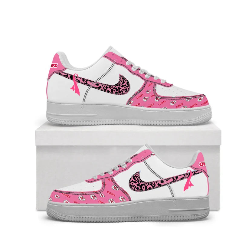 VIRAL EDITION - NEW CUSTOMIZED NFL01 KCC KANSAS CITY CHIEFS AF1 SNEAKERS