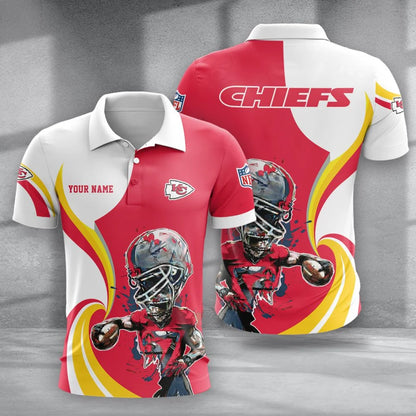 LIMITED EDITION - NEW CUSTOMIZED NFL01 KCC KANSAS CITY CHIEFS T-SHIRT, POLO SHIRT, ZIP POLO SHIRT, SWEATSHIRT, HOODIE & ZIP HOODIE