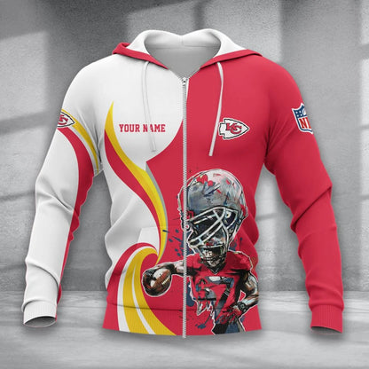 LIMITED EDITION - NEW CUSTOMIZED NFL01 KCC KANSAS CITY CHIEFS T-SHIRT, POLO SHIRT, ZIP POLO SHIRT, SWEATSHIRT, HOODIE & ZIP HOODIE