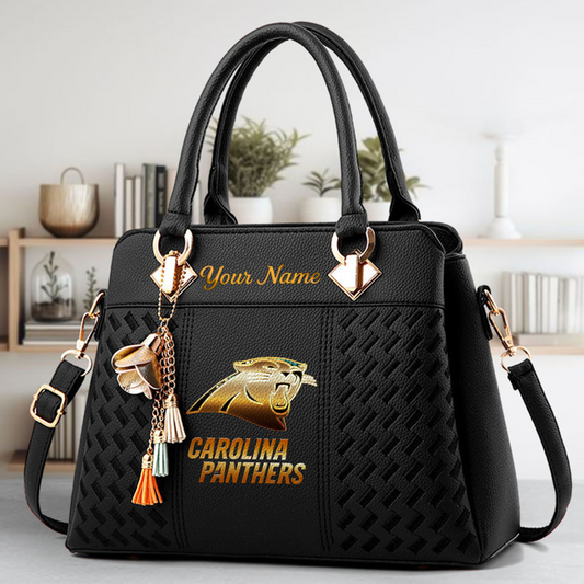 LIMITED EDITION - NEW CUSTOMIZED NFL23 CLP CAROLINA PANTHERS LUXURY HANDBAG IN MULTIPLE COLORS
