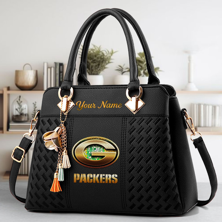 LIMITED EDITION - NEW CUSTOMIZED NFL08 GBP GREEN BAY PACKERS LUXURY HANDBAG IN MULTIPLE COLORS
