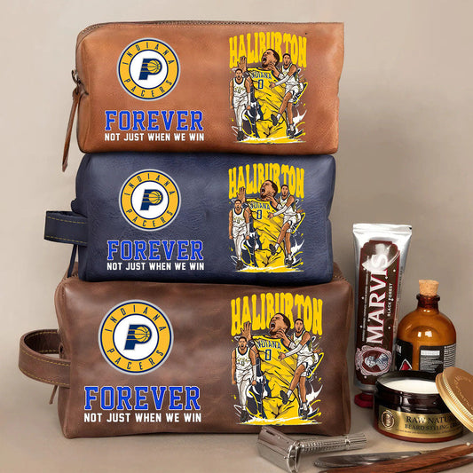 Indiana Pacers Leather Toiletry Bag
