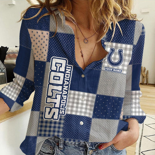 LIMITED EDITION - NEW CUSTOMIZED NFL17 IDC INDIANAPOLIS COLTS WOMEN CASUAL SHIRT FOR FAN