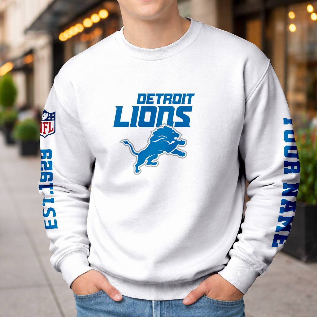 LIMITED EDITION - NEW CUSTOMIZED NFL04 DTL DETROIT LIONS UNISEX T-SHIRT, POLO, HOODIE & JACKETS
