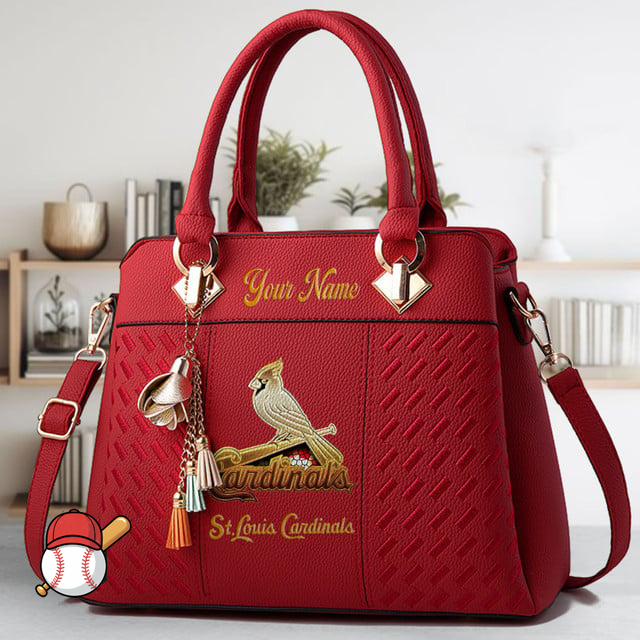 LIMITED EDITION - NEW CUSTOMIZED MLB24 SLC ST. LOUIS CARDINALS ZIP HANDBAG MULTICOLOR