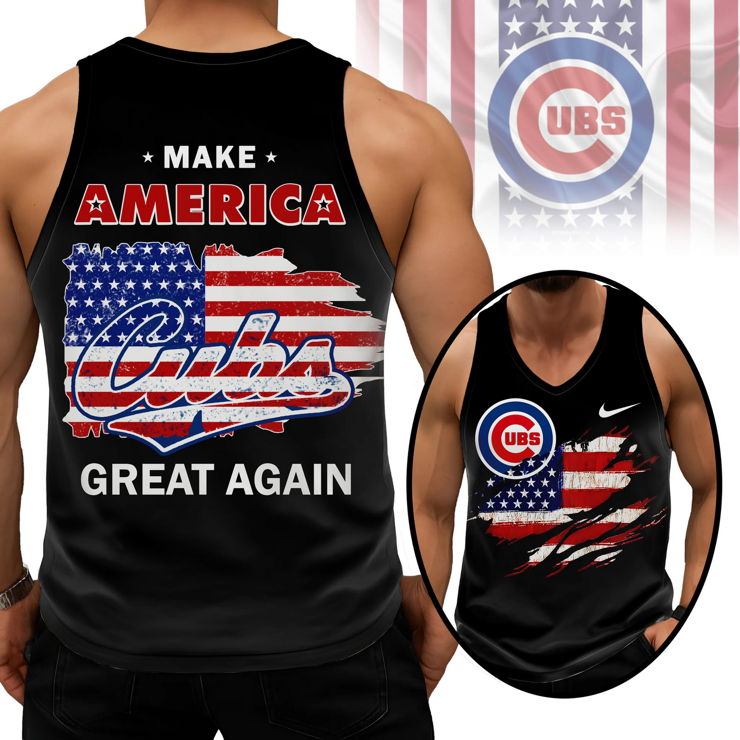 LIMITED EDITION - NEW CUSTOMIZED MLB04 CCS CHICAGO CUBS UNISEX TANK TOP