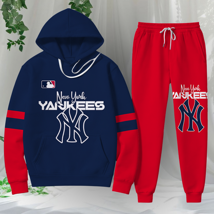 LIMITED EDITION - NEW CUSTOMIZED MLB01 NYY NEW YORK YANKEES HOODIE & SWEATPANTS SET