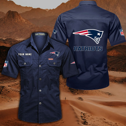 SPECIAL EDITION - NEW CUSTOMIZED NFL27 NEP NEW ENGLAND PATRIOTS MUTICOLOR MEN'S CARGO SHIRT