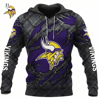 LIMITED EDITION - NEW CUSTOMIZED NFL05 MVK MINNESOTA VIKINGS UNISEX T-SHIRT, POLO, HOODIE & JACKETS