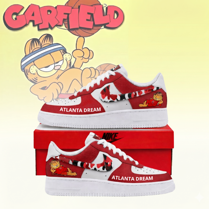 LIMITED EDITION - NEW CUSTOMIZED WNBA01 ALD ATLANTA DREAM  x GARFIELD AF1 SNEAKERS