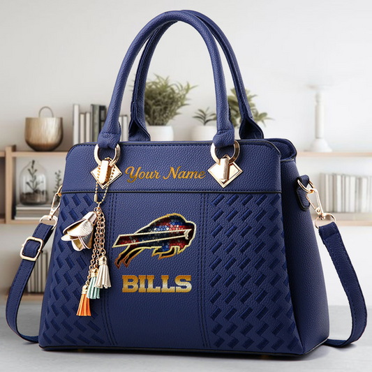 LIMITED EDITION - NEW CUSTOMIZED NFL03 BFB BUFFALO BILLS LUXURY HANDBAG IN MULTIPLE COLORS