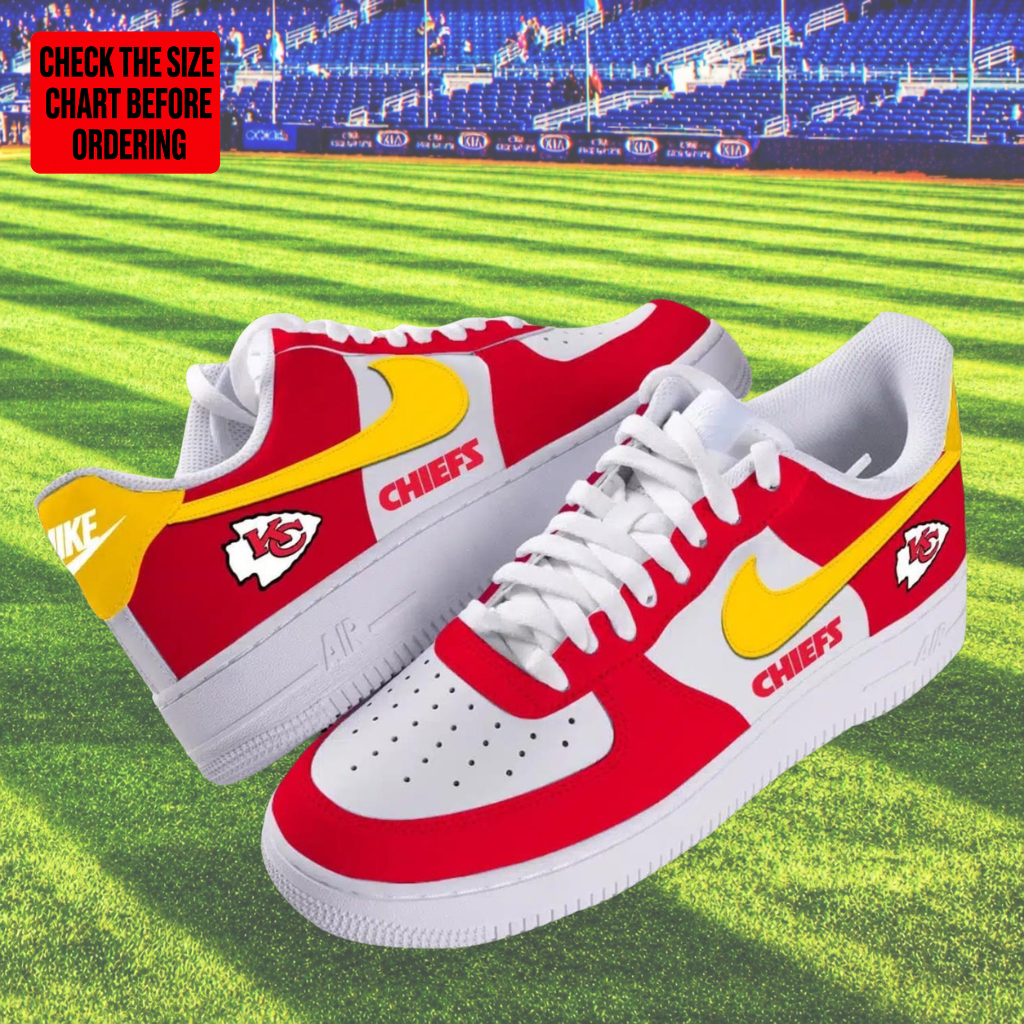[SPECIAL OFFER] NEW CUSTOMIZED NFL01 KCC KANSAS CITY CHIEFS AF1 SHOES