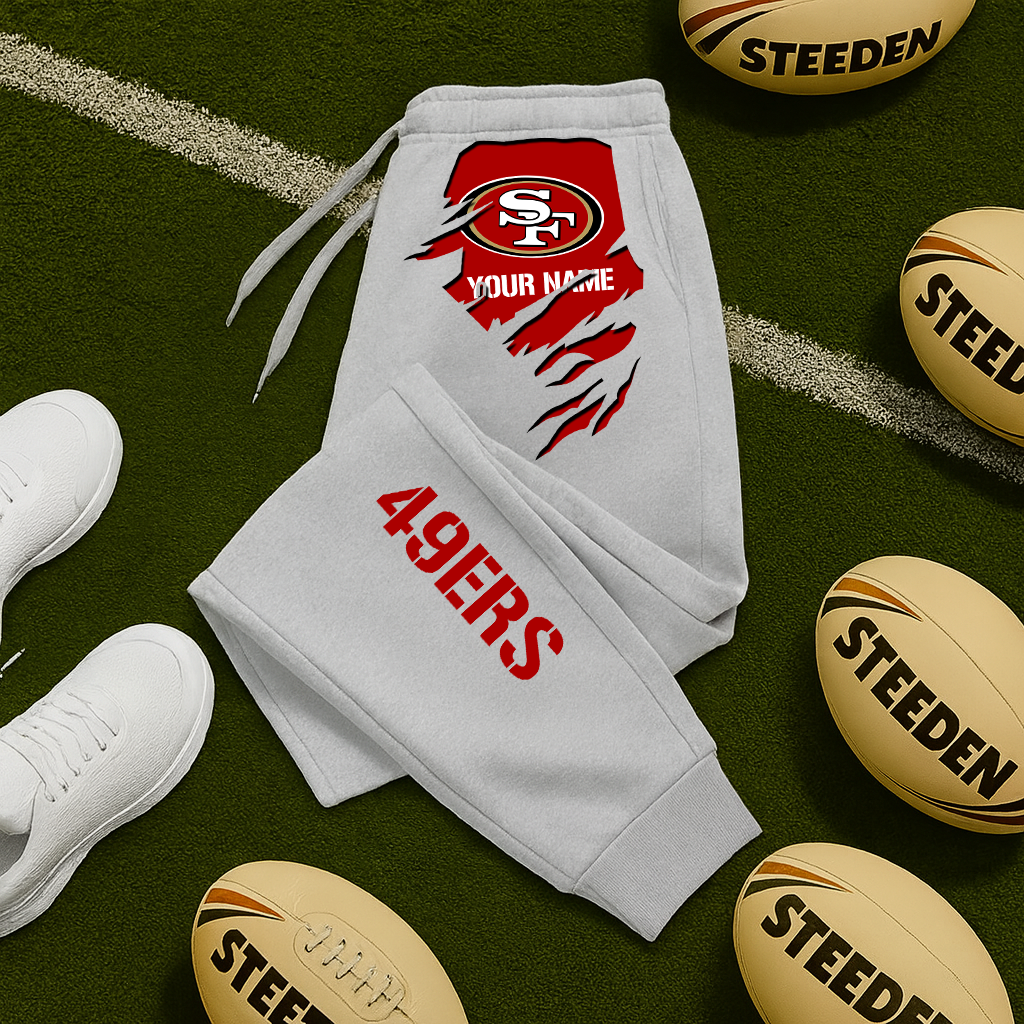 LIMITED EDITION - NEW PERSONALIZED NFL11 SF49 SAN FRANCISCO 49ERS JOGGERS