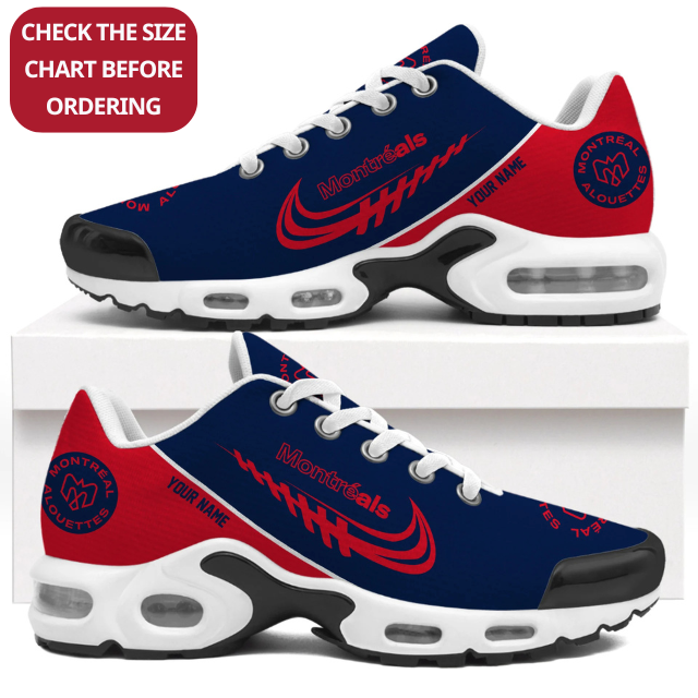 [FAN EXCLUSIVE] NEW CUSTOMIZED CFL01 MTL MONTREAL ALOUETTES AIR MAX PLUS SNEAKERS