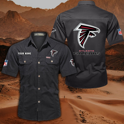 SPECIAL EDITION - NEW CUSTOMIZED NFL18 ATF ATLANTA FALCONS MUTICOLOR MEN'S CARGO SHIRT