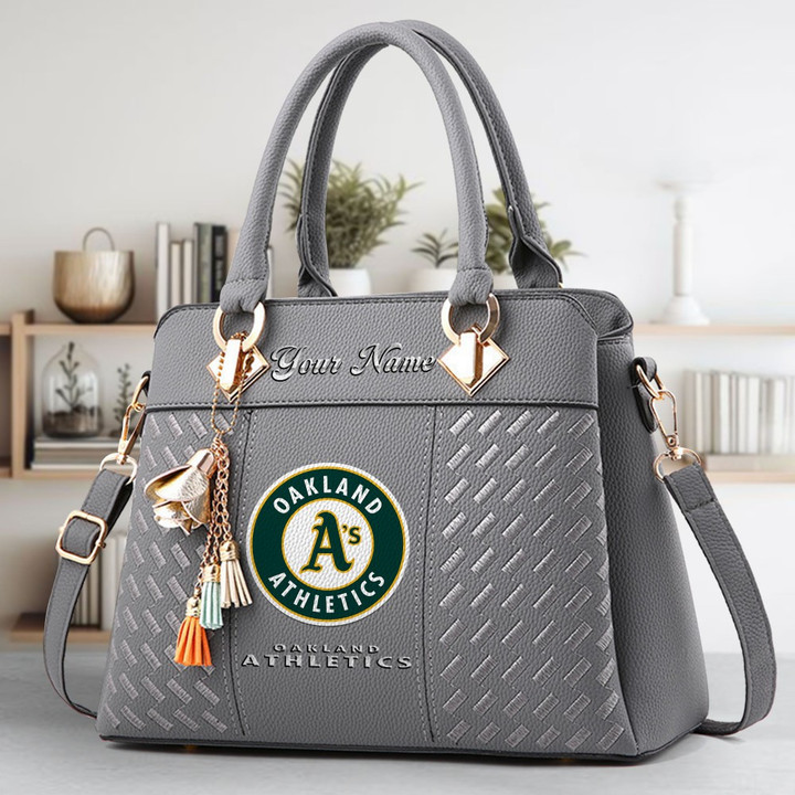 LIMITED EDITION - NEW CUSTOMIZED MLB23 OAS OAKLAND ATHLETICS ZIP HANDBAG MULTICOLOR