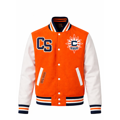 LIMITED EDITION - NEW CUSTOMIZED WNBA03 CTS CT SUN BASEBALL JACKET, SATIN VARSITY JACKET01