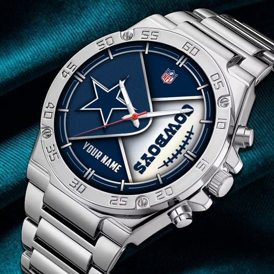 LIMITED EDITION - NEW CUSTOMIZED NFL21 DCB DALLAS COWBOYS LUXURY STAINLESS STEEL WATCH