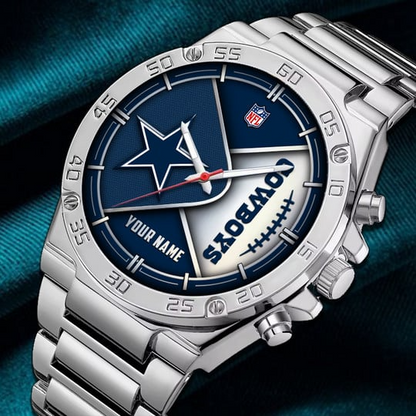 LIMITED EDITION - NEW CUSTOMIZED NFL21 DCB DALLAS COWBOYS LUXURY STAINLESS STEEL WATCH