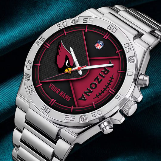 LIMITED EDITION - NEW CUSTOMIZED NFL20 ARC ARIZONA CARDINALS LUXURY STAINLESS STEEL WATCH