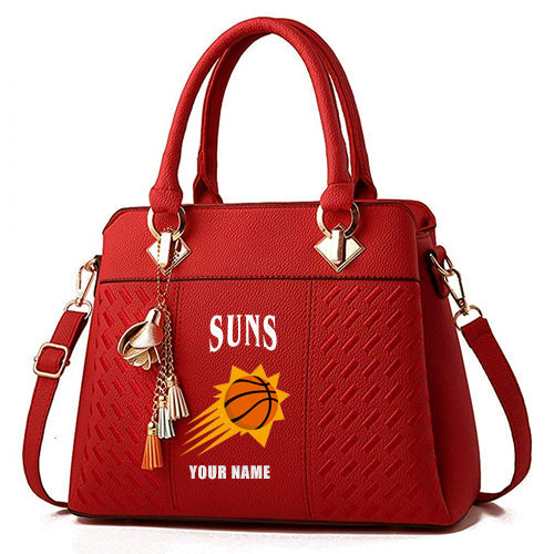LIMITED EDITION - NEW CUSTOMIZED NBA21 PSU PHOENIX SUNS ZIP HANDBAG MULTICOLOR
