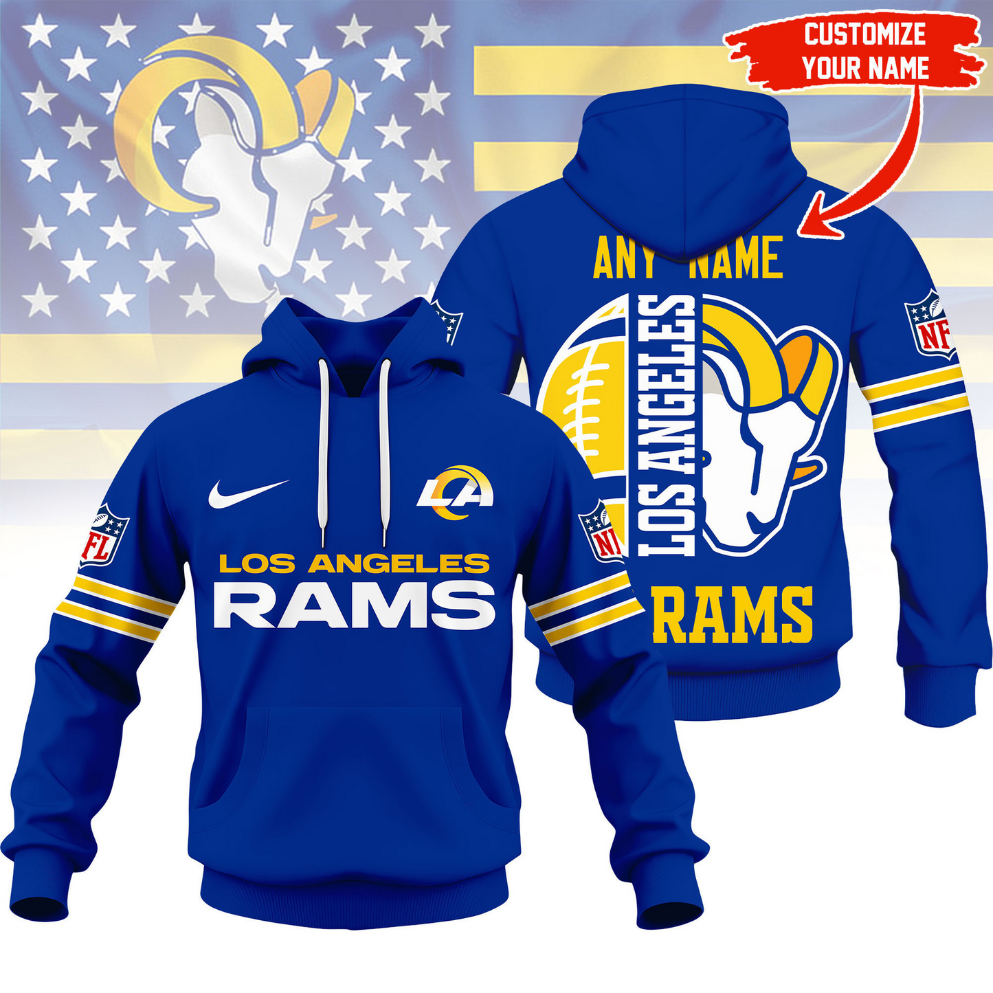 LIMITED EDITION - NEW CUSTOMIZED NFL22 LAR LOS ANGELES RAMS T-SHIRT, HOODIE, ZIP HOODIE